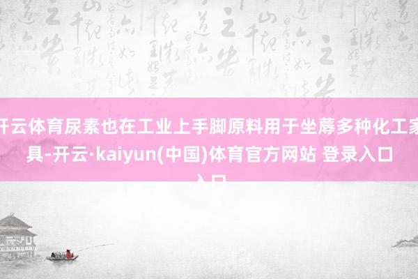 开云体育尿素也在工业上手脚原料用于坐蓐多种化工家具-开云·kaiyun(中国)体育官方网站 登录入口