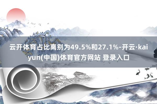 云开体育占比离别为49.5%和27.1%-开云·kaiyun(中国)体育官方网站 登录入口